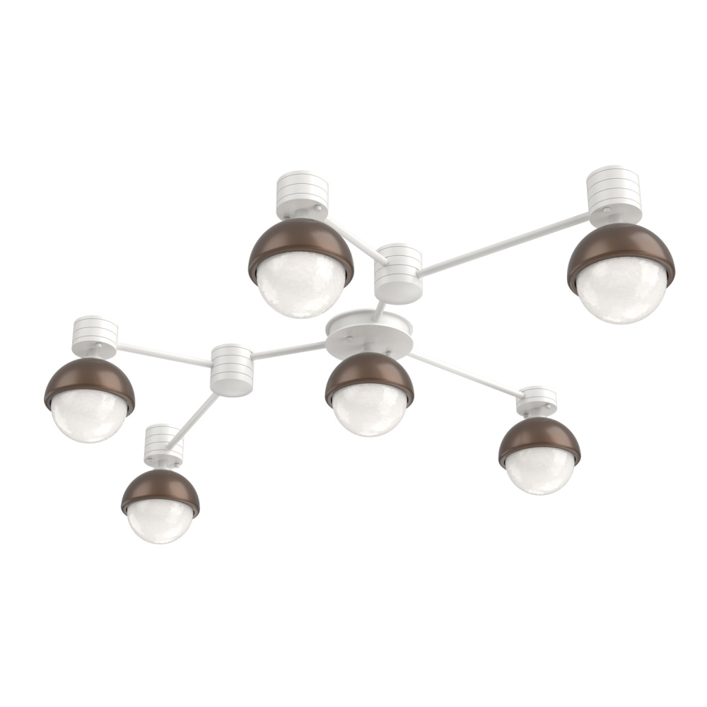 Cabochon Flush Mount Wall Sconce Salt White