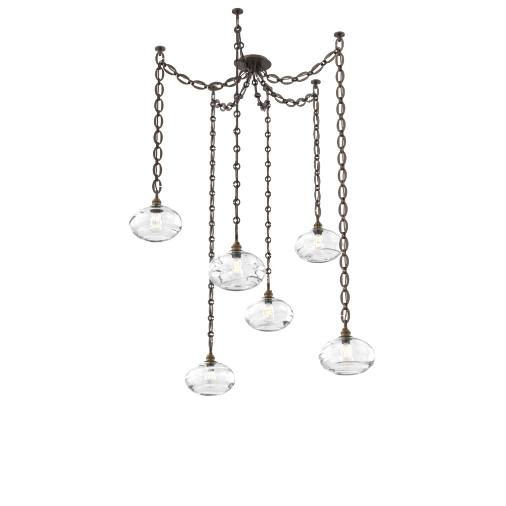 Coppa Multi Light Pendant Multi Port Canopy Flat Bronze