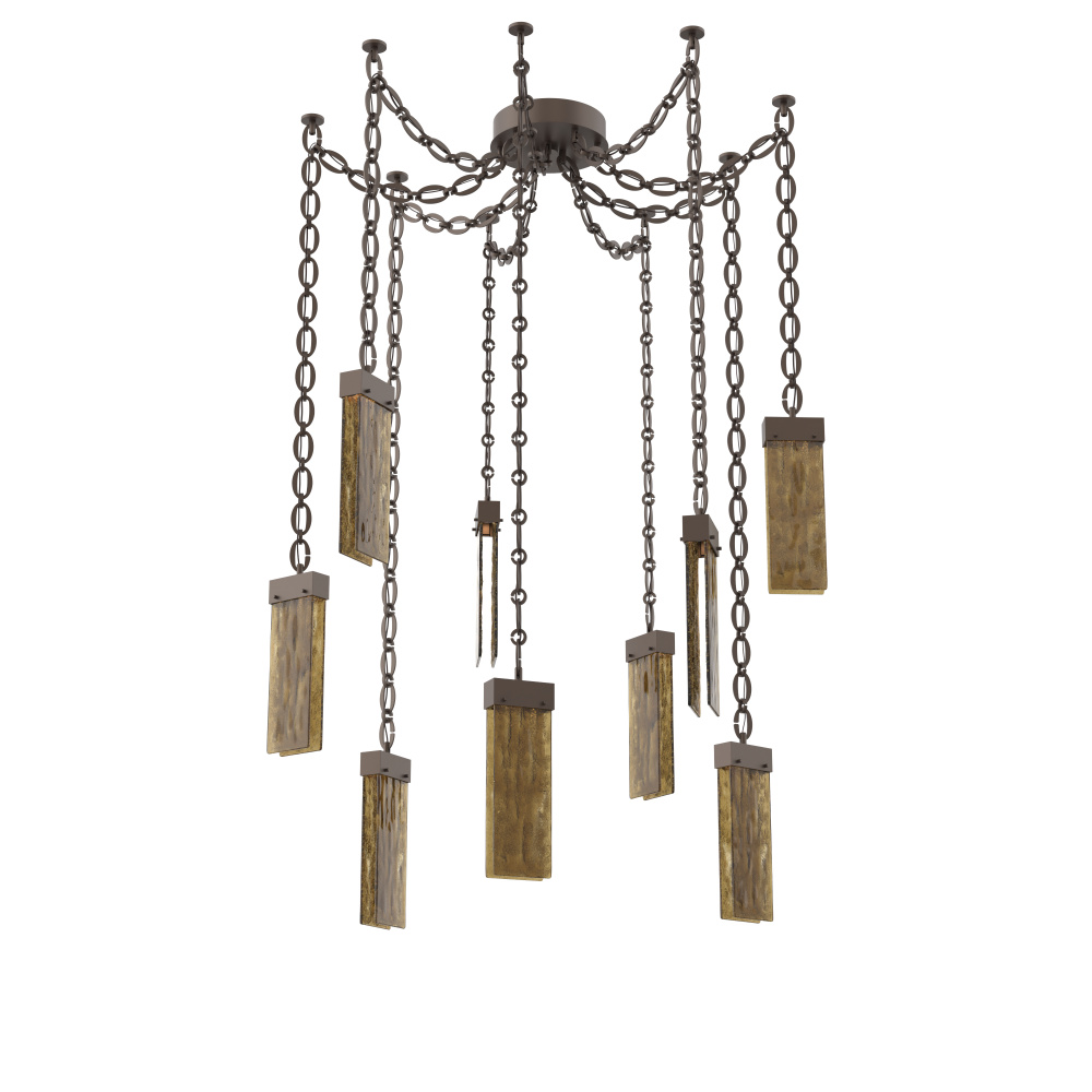 Parallel Multi Light Pendant Multi Port Canopy Flat Bronze