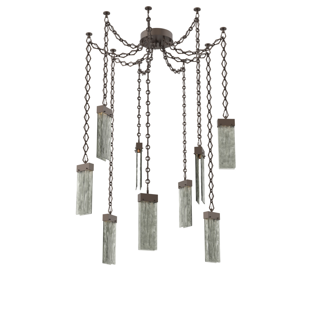 Parallel Multi Light Pendant Multi Port Canopy Flat Bronze