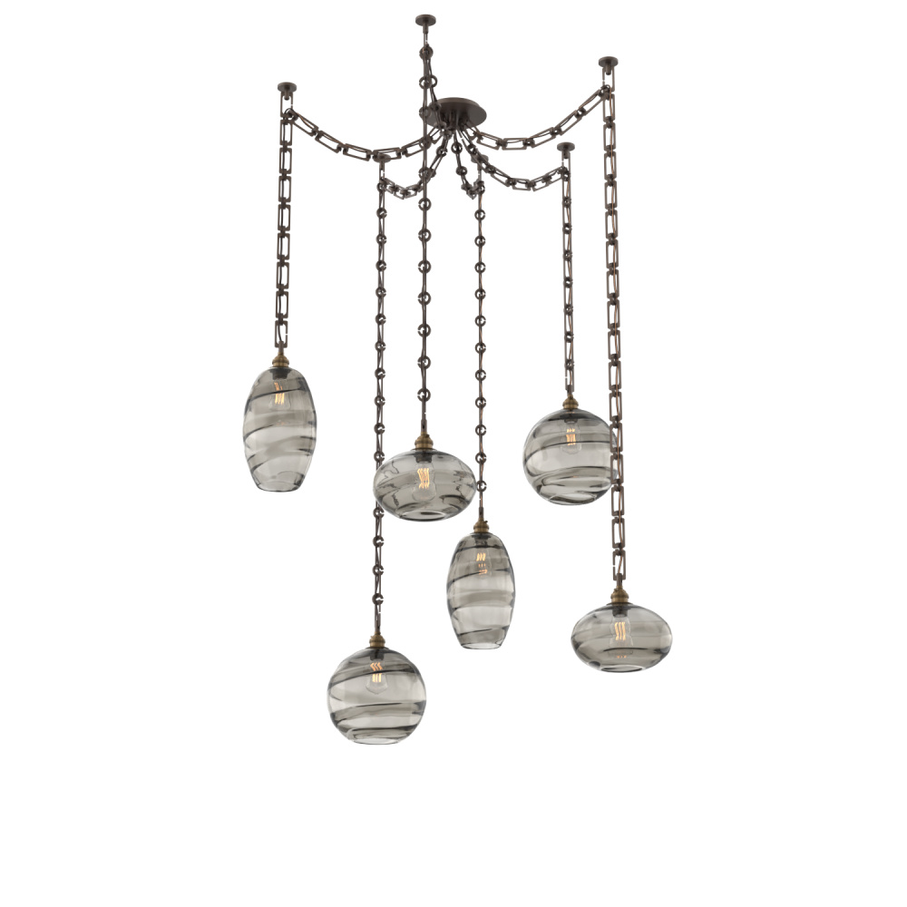 Misto Multi Light Pendant Multi Port Canopy Flat Bronze