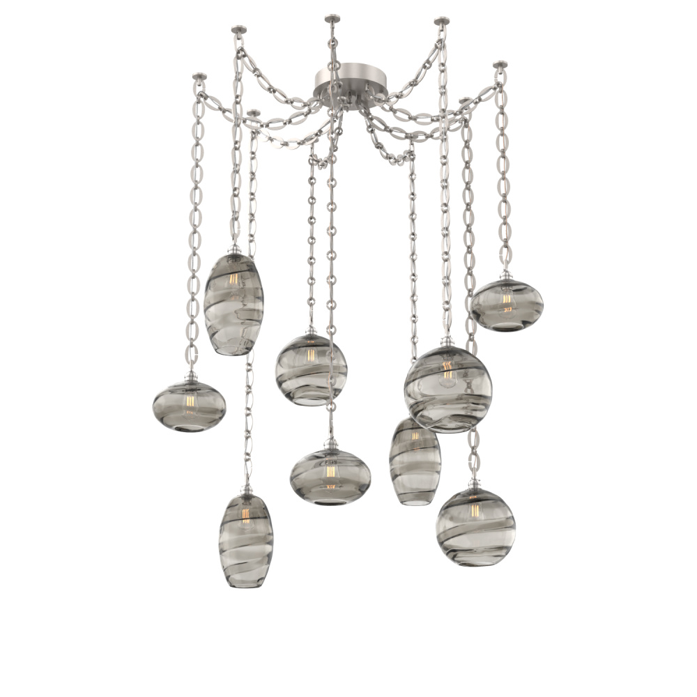 Misto Multi Light Pendant Multi Port Canopy Beige Silver