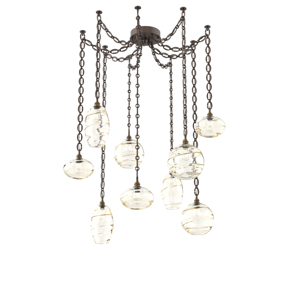 Misto Multi Light Pendant Multi Port Canopy Flat Bronze