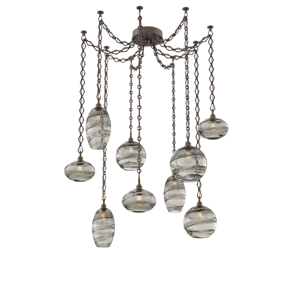 Misto Multi Light Pendant Multi Port Canopy Flat Bronze
