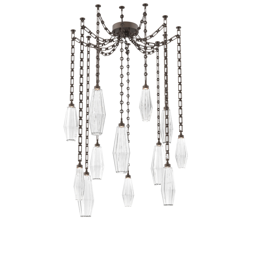 Aalto Multi Light Pendant Multi Port Canopy Flat Bronze