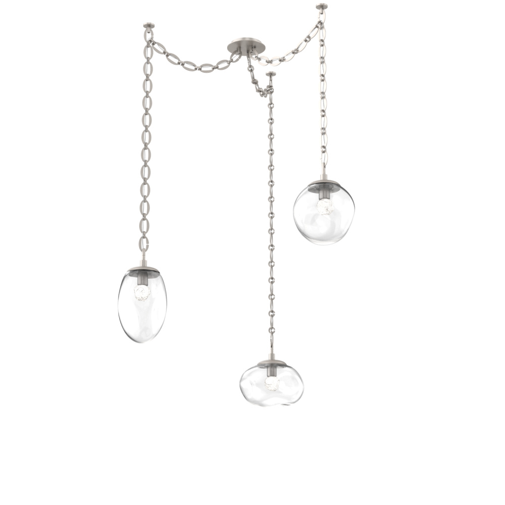 Cosmos LED Multi Light Pendant Beige Silver