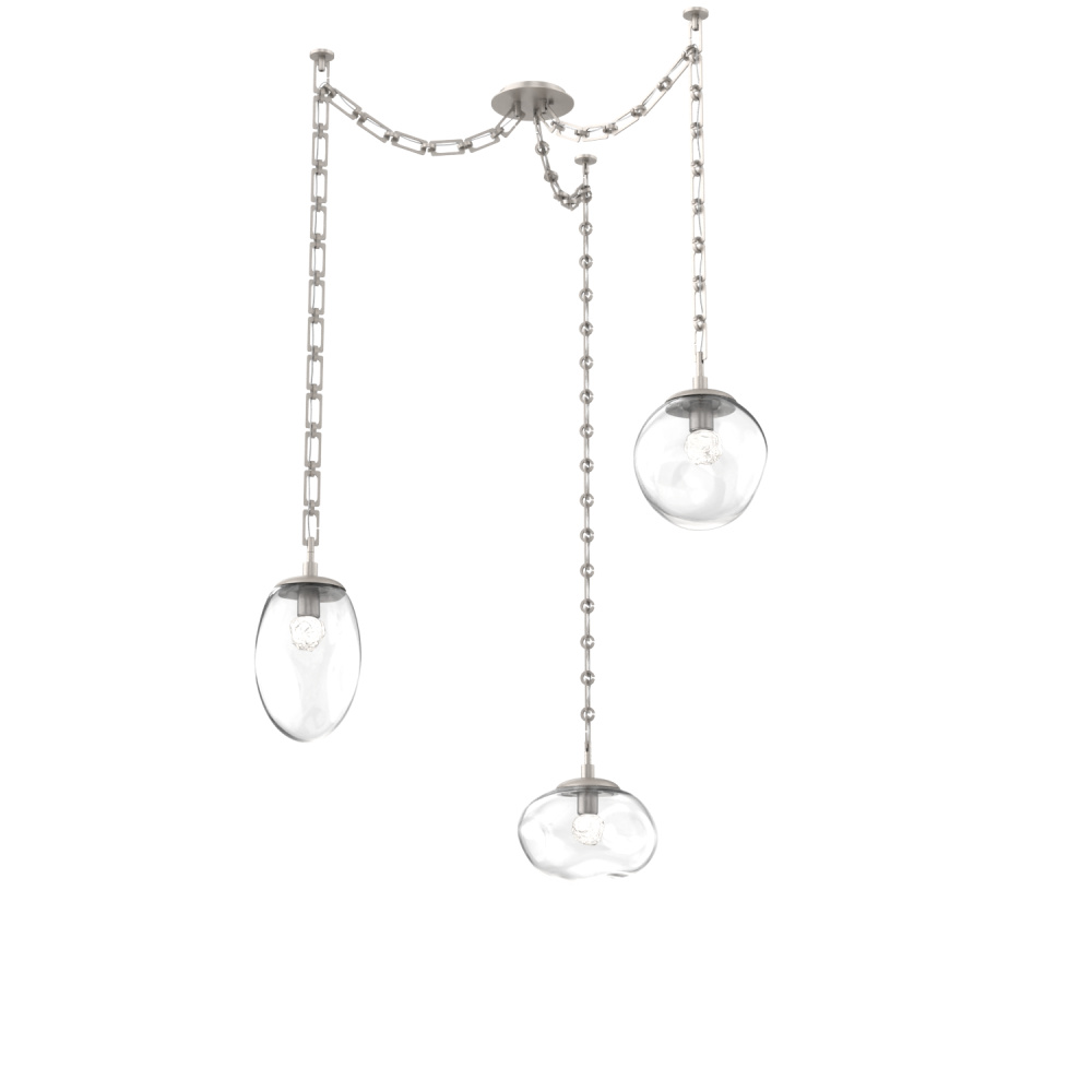 Cosmos LED Multi Light Pendant Beige Silver