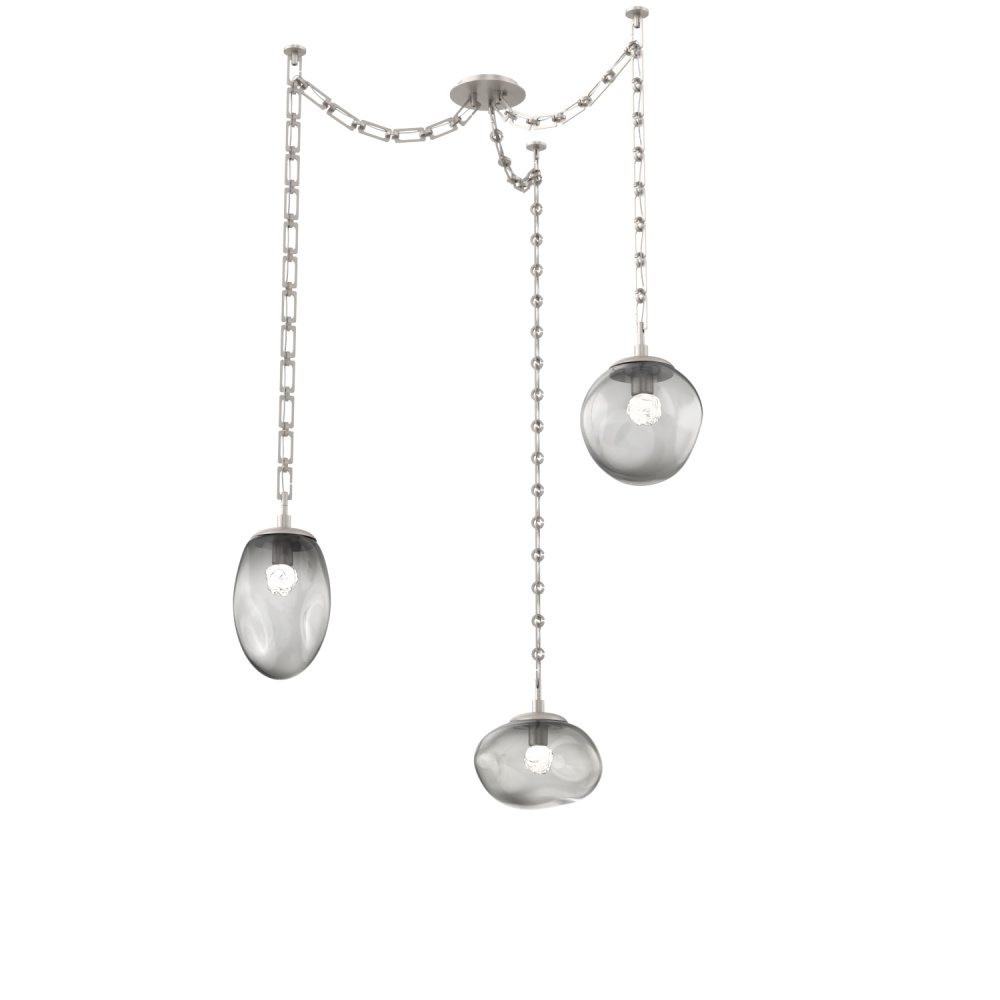 Cosmos LED Multi Light Pendant Beige Silver