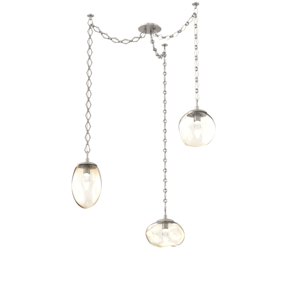 Cosmos LED Multi Light Pendant Beige Silver