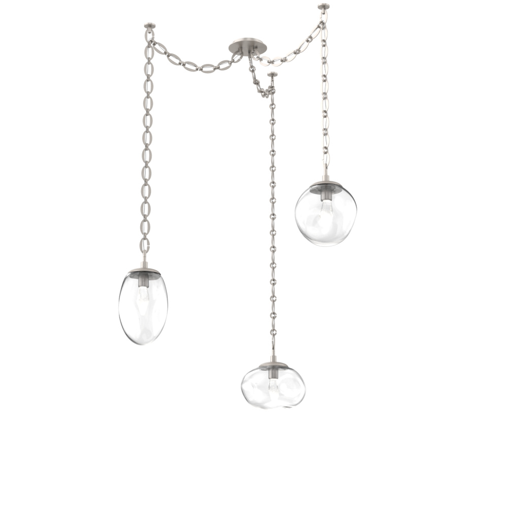 Cosmos LED Multi Light Pendant Beige Silver
