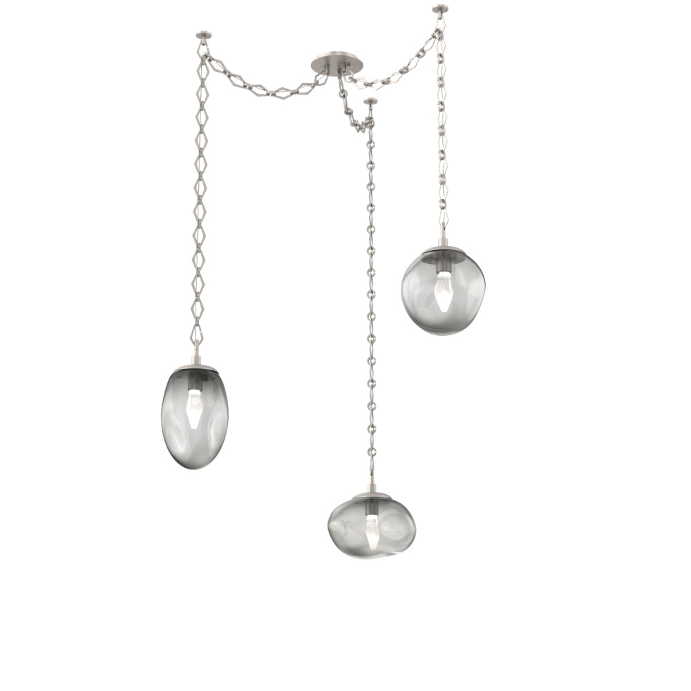 Cosmos LED Multi Light Pendant Beige Silver