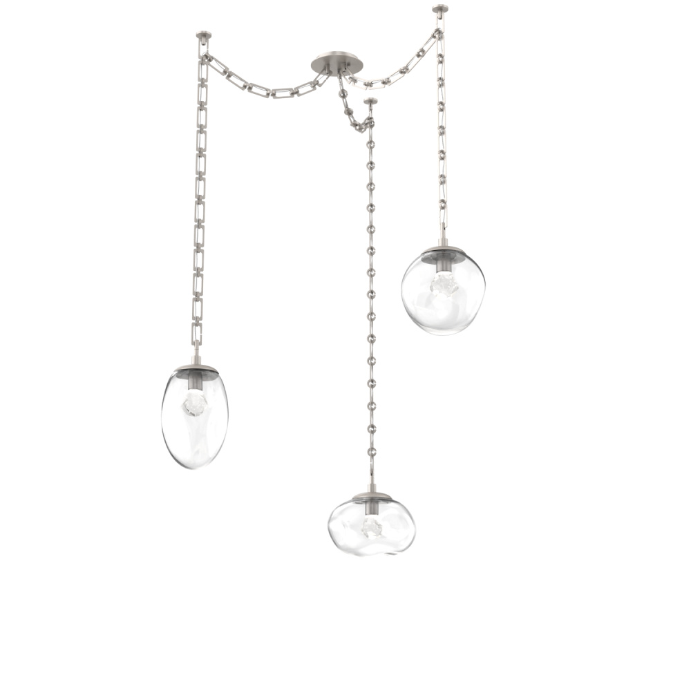 Cosmos LED Multi Light Pendant Beige Silver