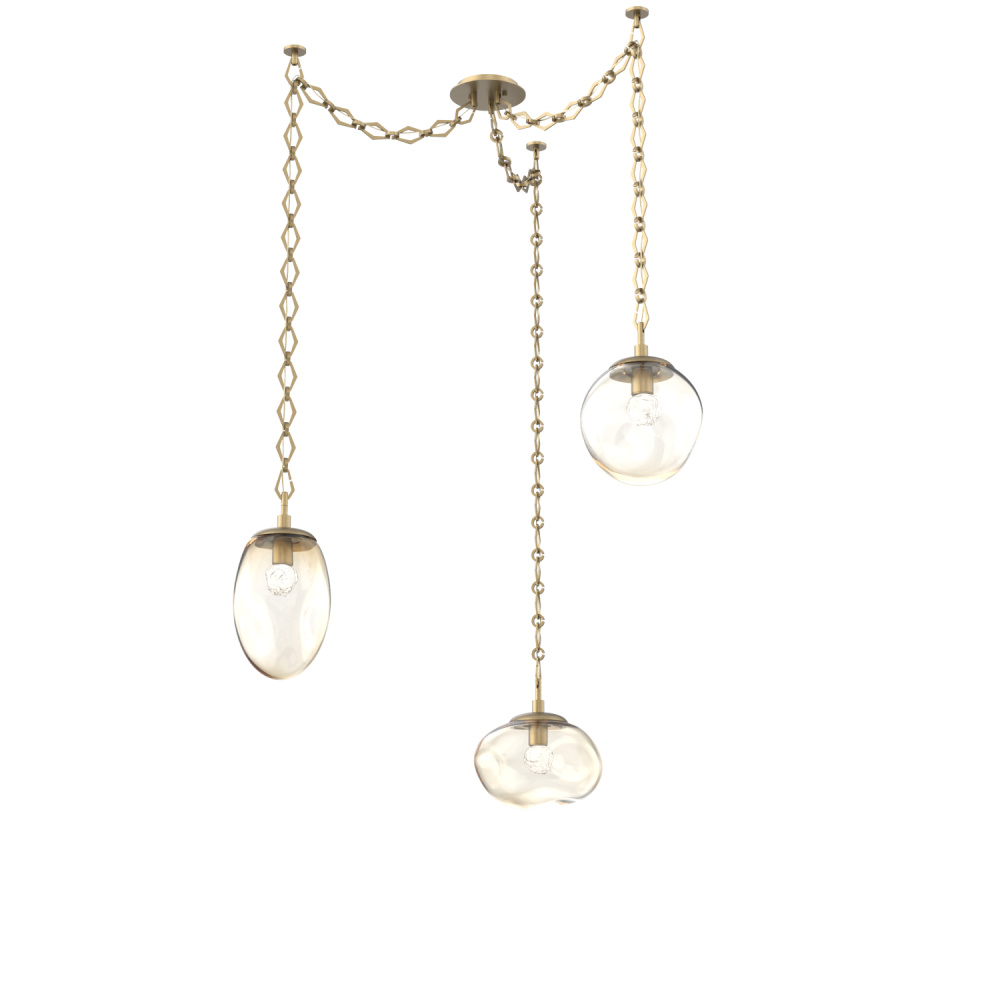 Cosmos LED Multi Light Pendant Gilded Brass