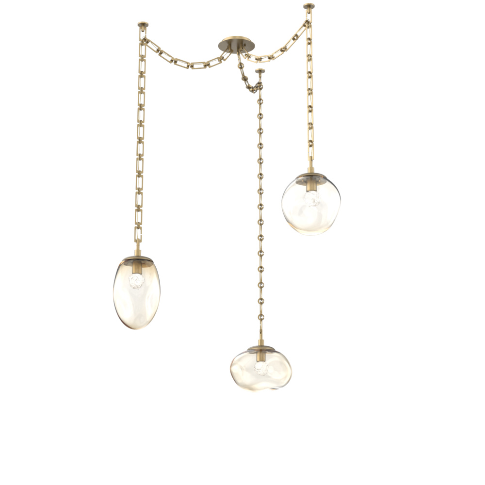 Cosmos LED Multi Light Pendant Gilded Brass