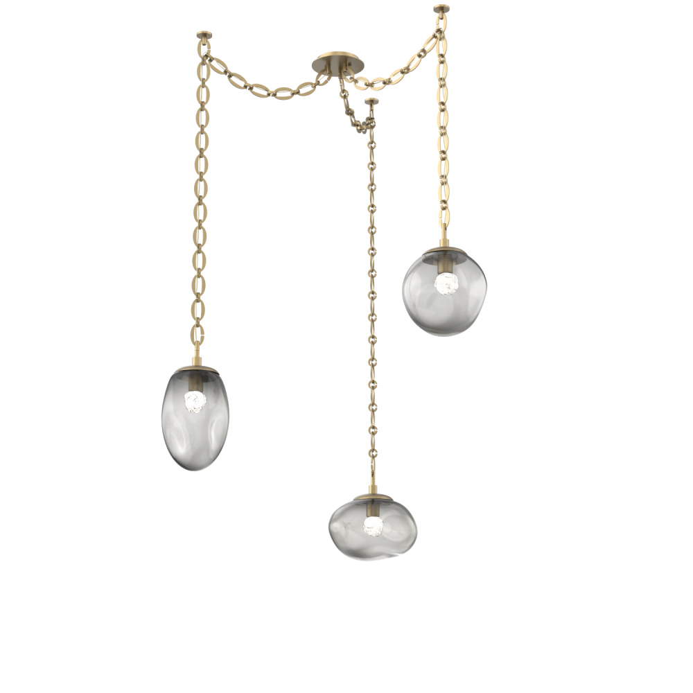 Cosmos LED Multi Light Pendant Gilded Brass