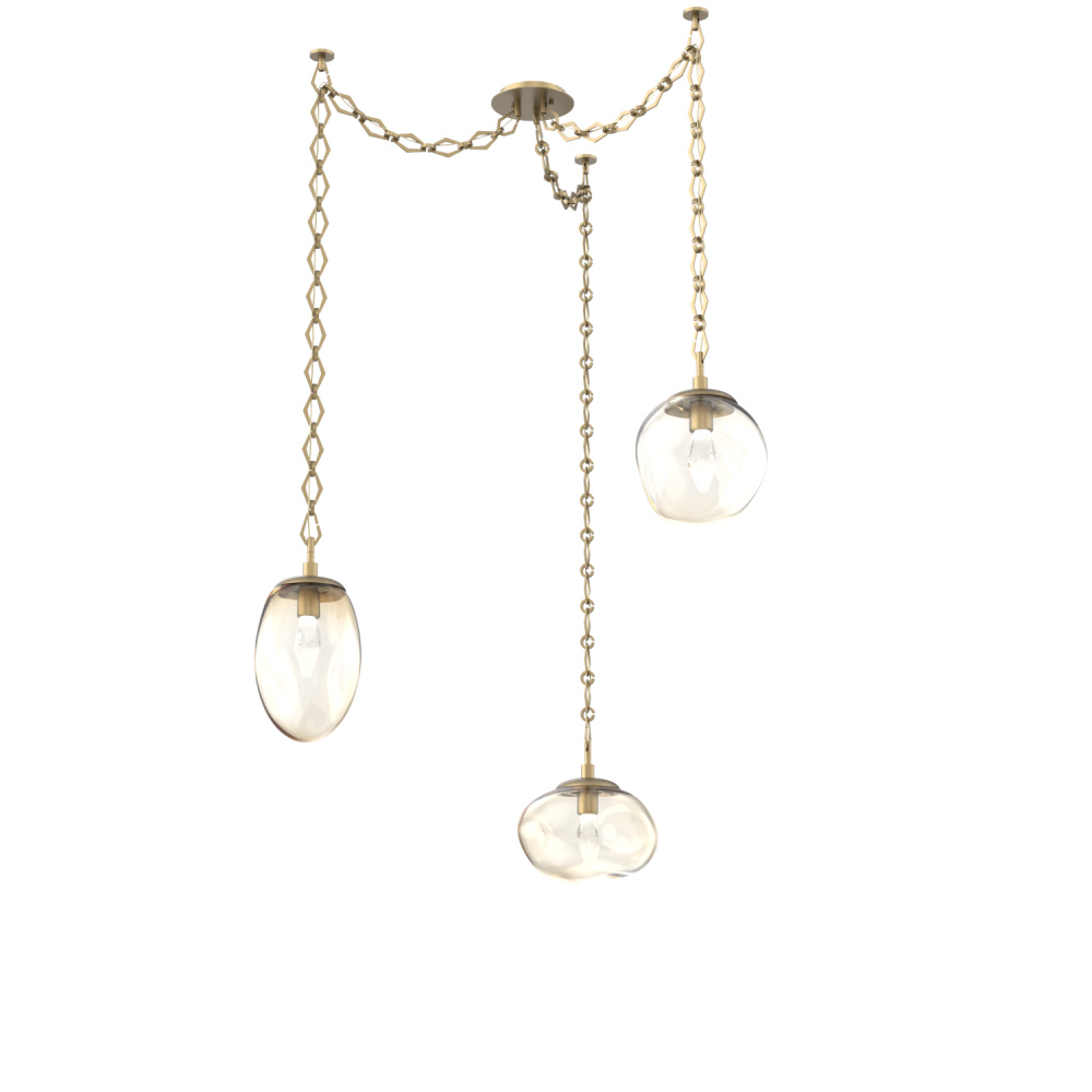 Cosmos LED Multi Light Pendant Gilded Brass