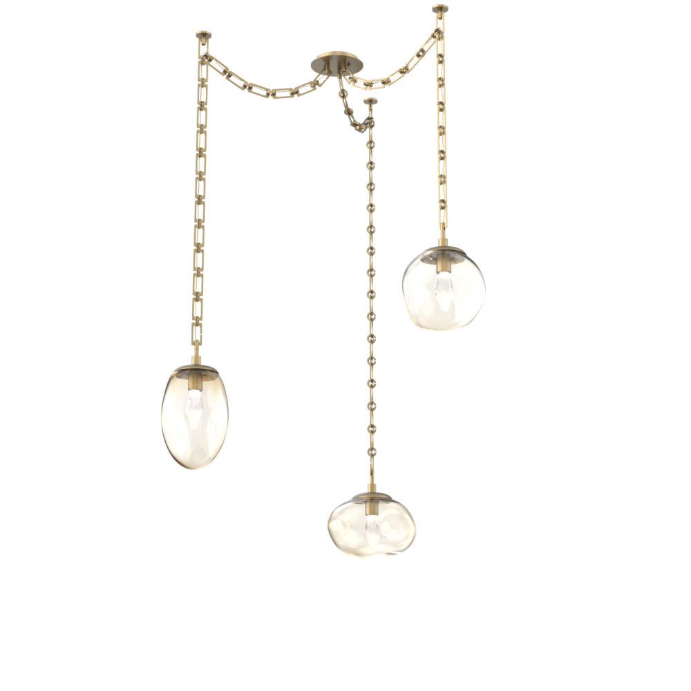 Cosmos LED Multi Light Pendant Gilded Brass