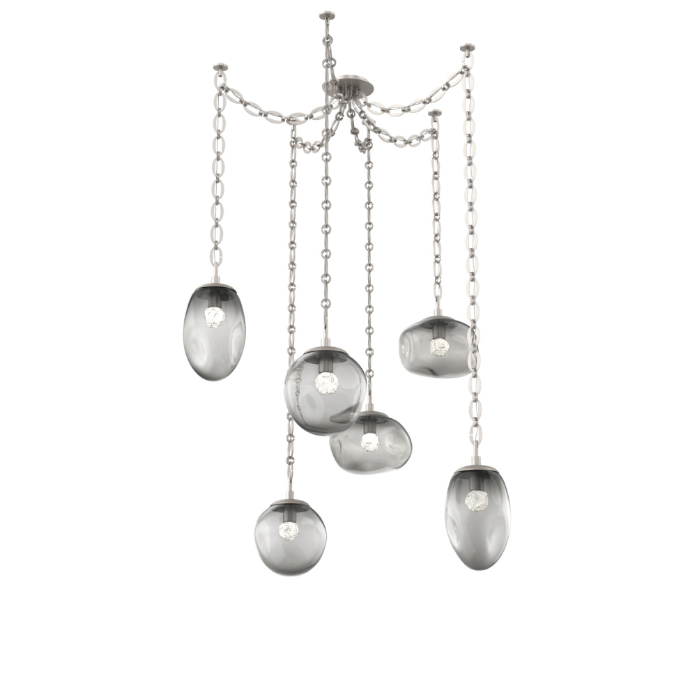 Cosmos LED Multi Light Pendant Beige Silver