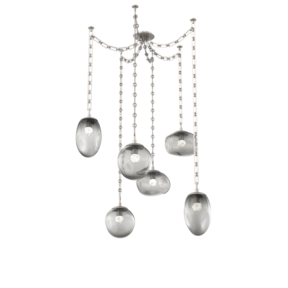 Cosmos LED Multi Light Pendant Beige Silver