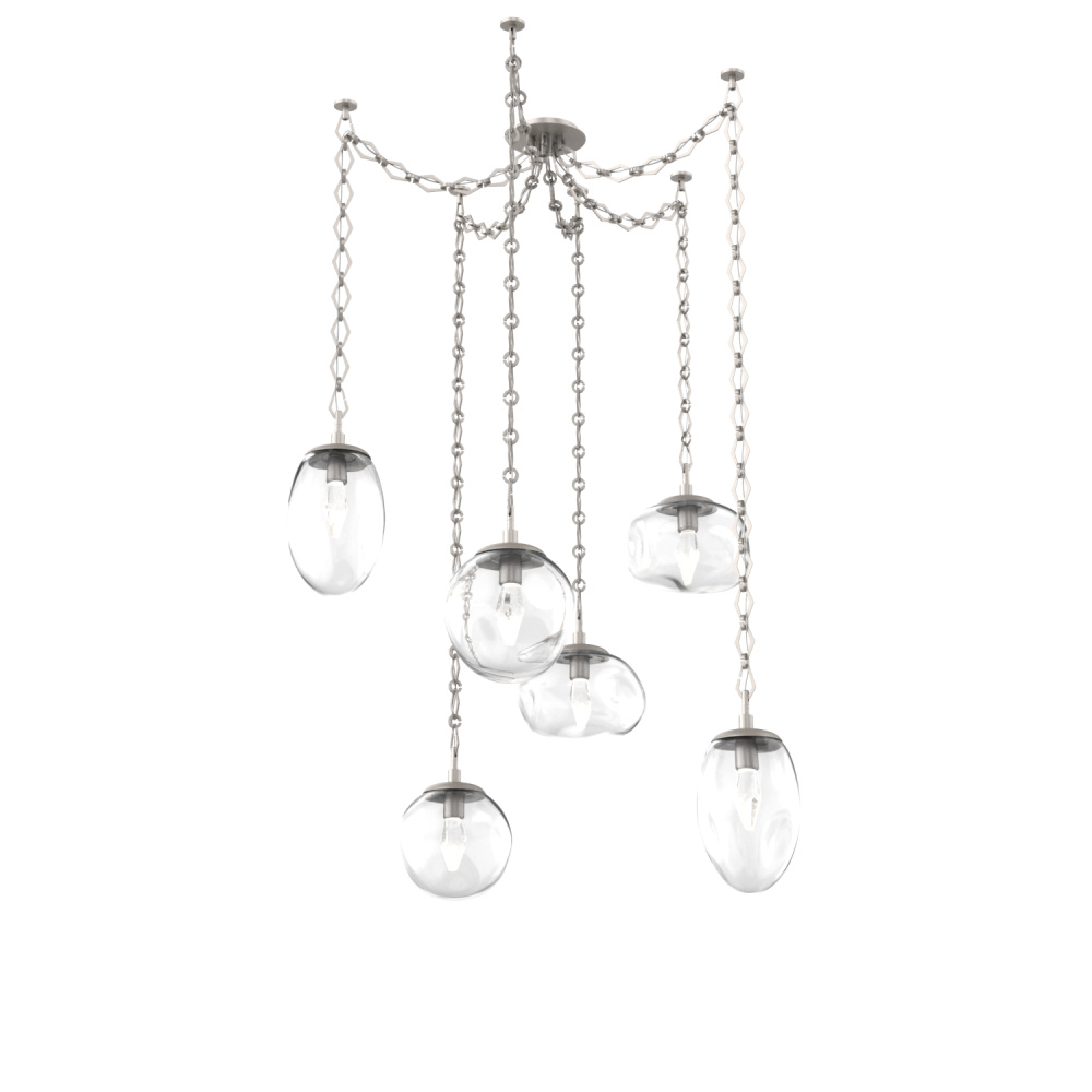 Cosmos LED Multi Light Pendant Beige Silver