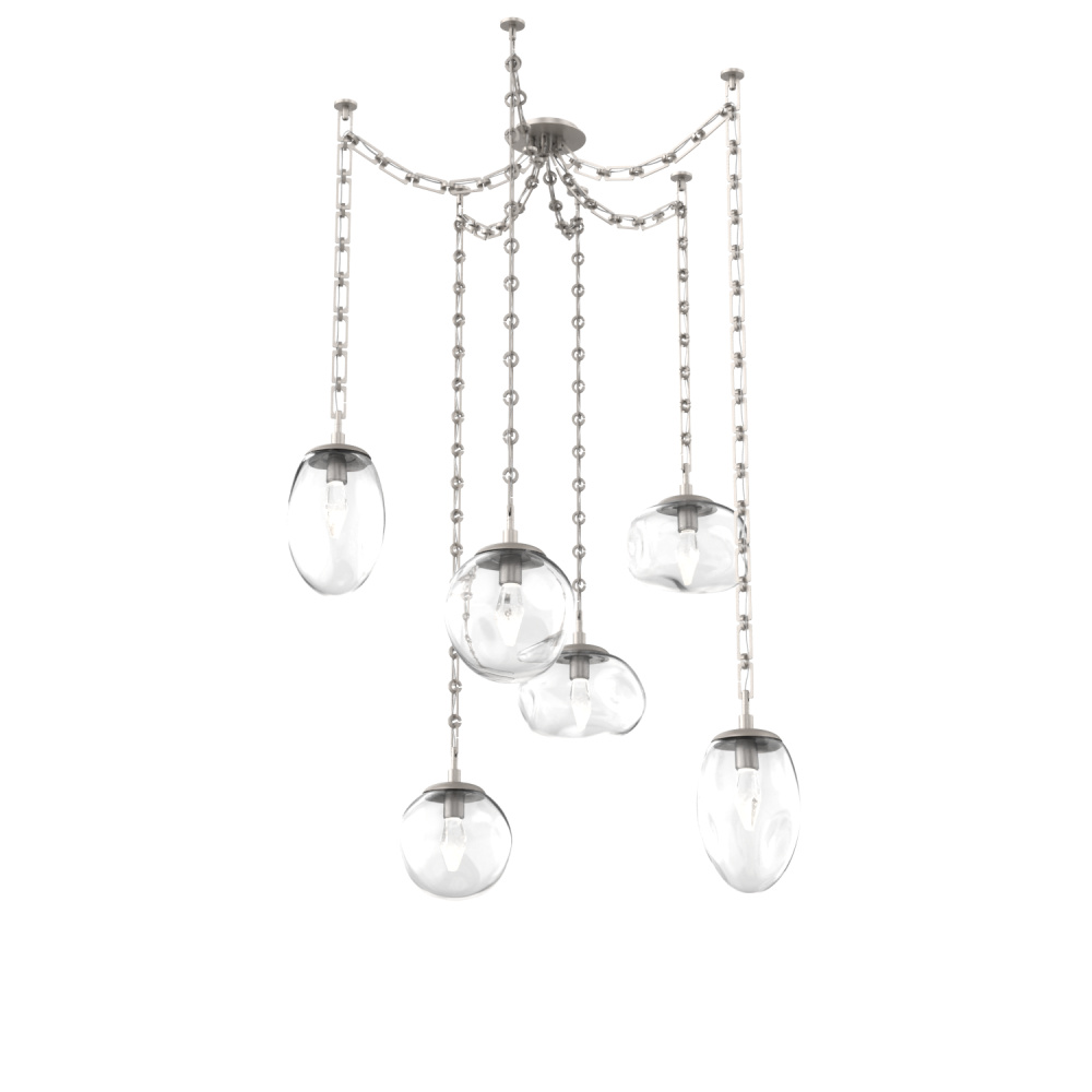 Cosmos LED Multi Light Pendant Beige Silver