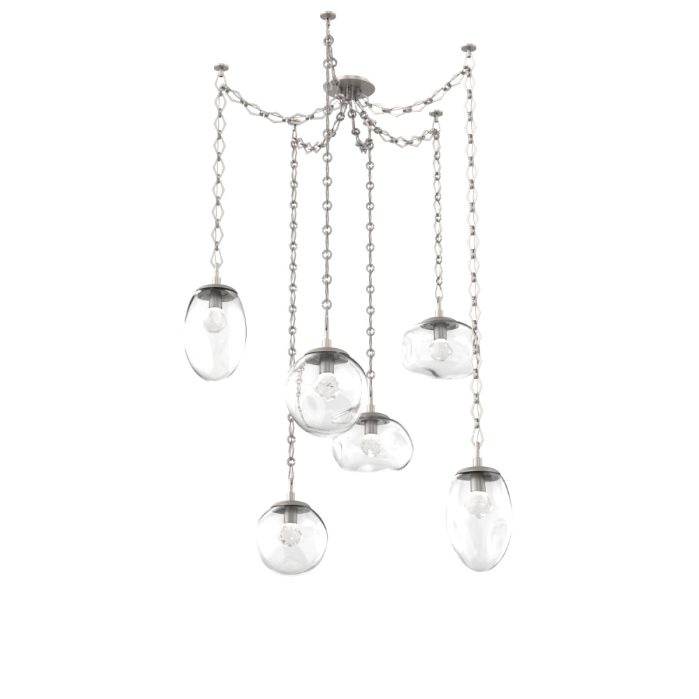 Cosmos LED Multi Light Pendant Beige Silver