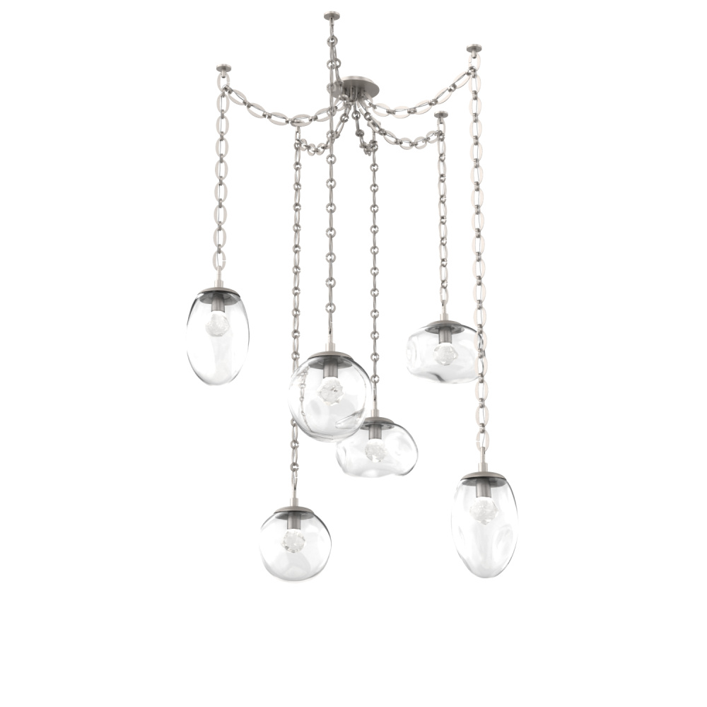 Cosmos LED Multi Light Pendant Beige Silver