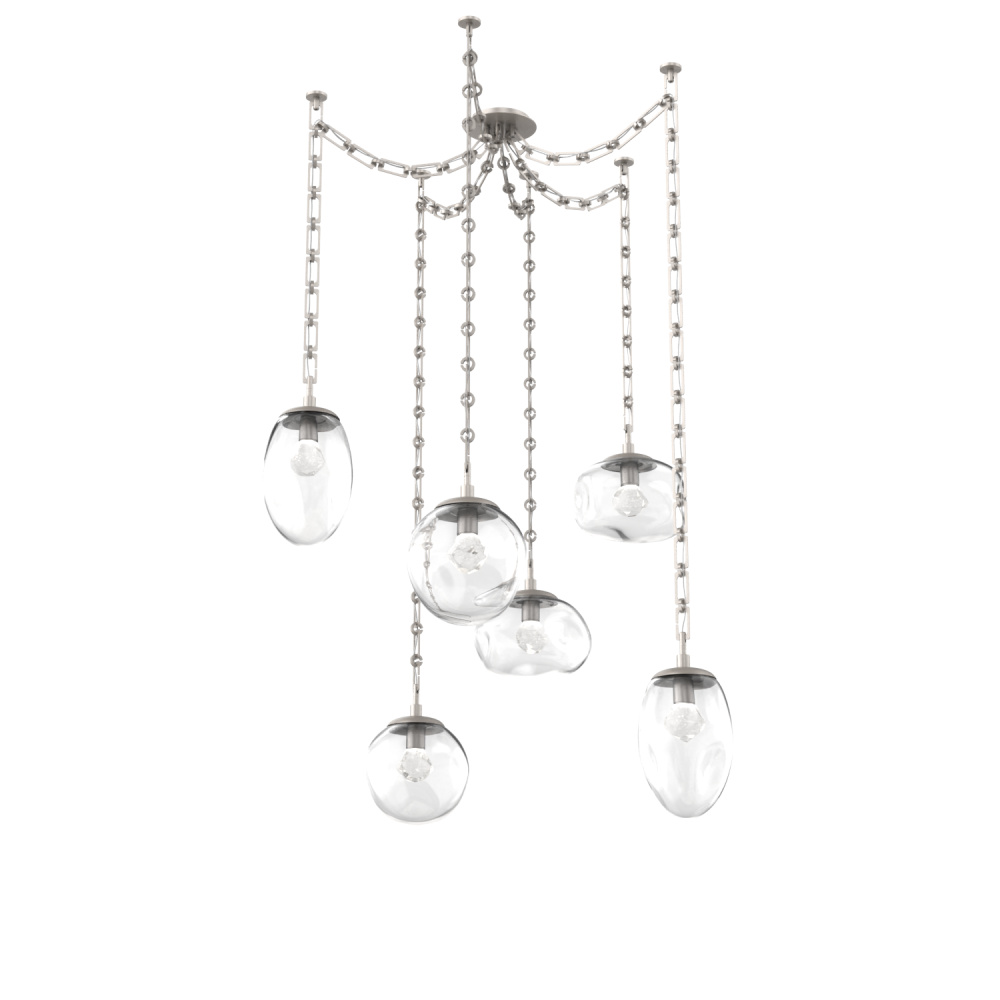 Cosmos LED Multi Light Pendant Beige Silver