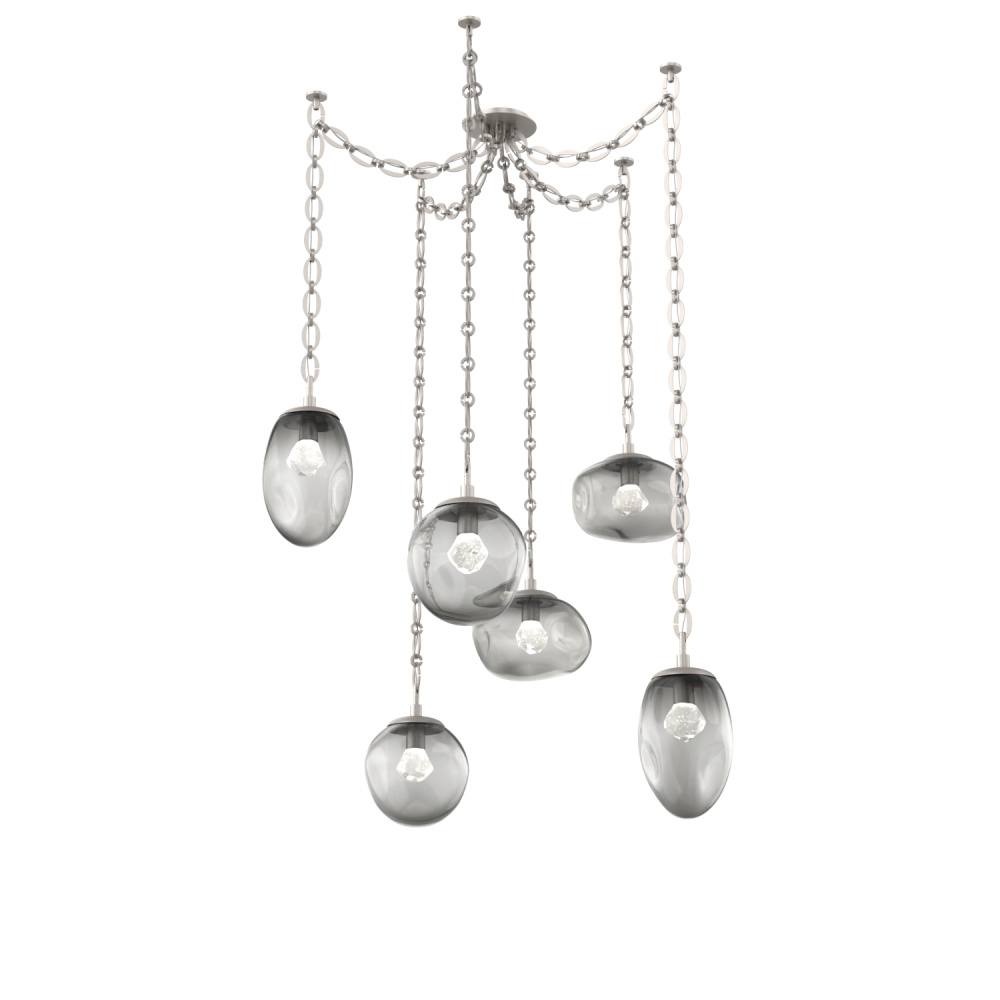 Cosmos LED Multi Light Pendant Beige Silver