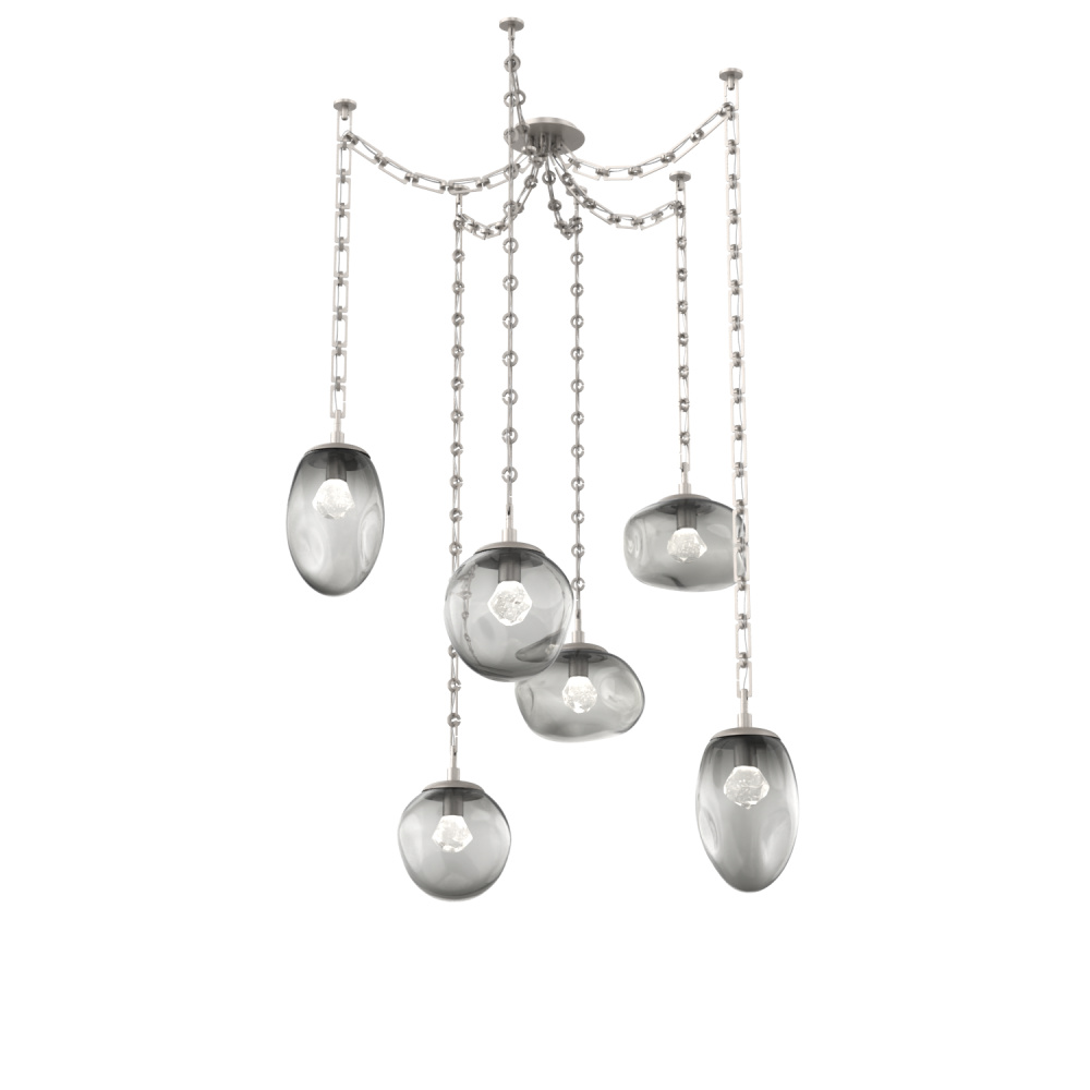 Cosmos LED Multi Light Pendant Beige Silver