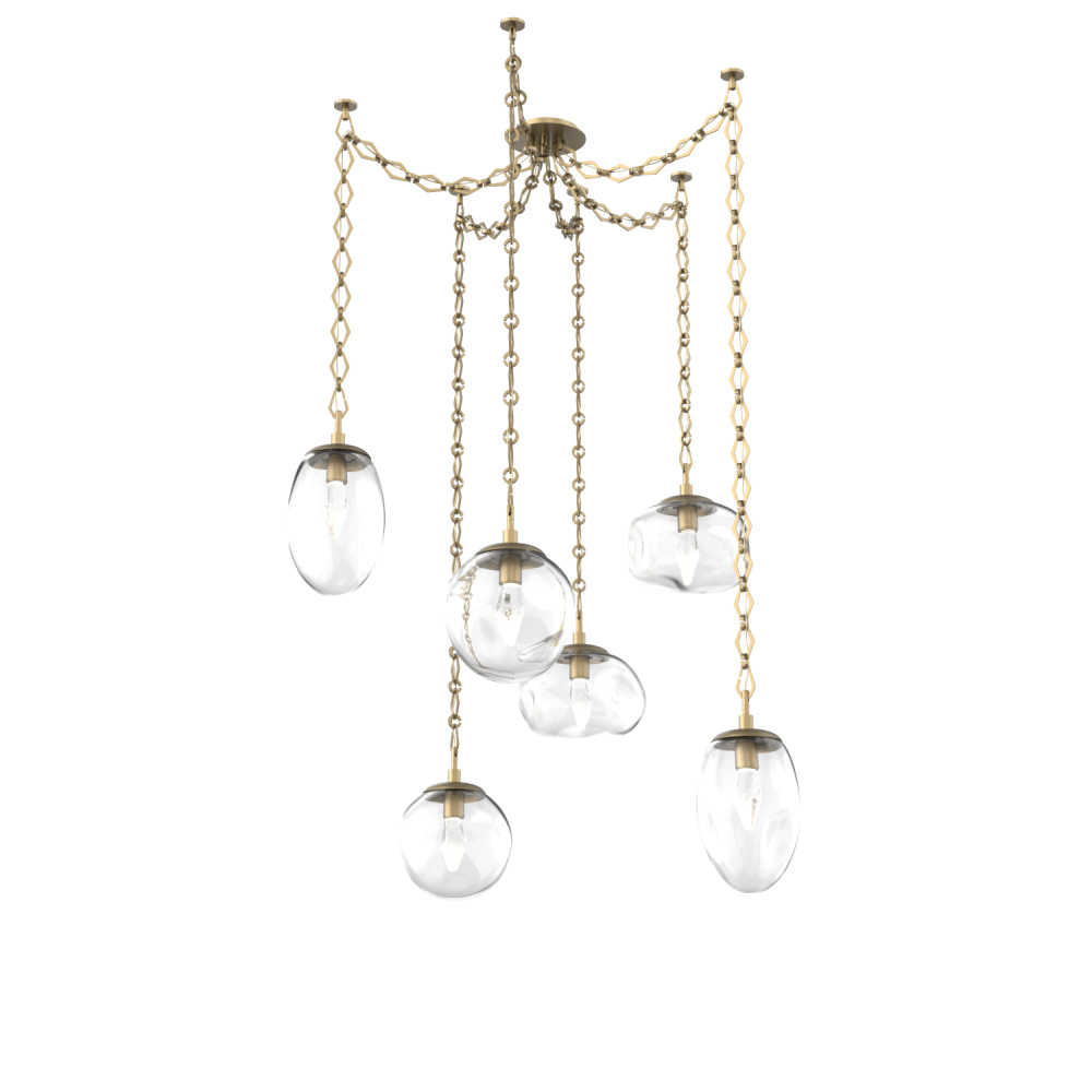 Cosmos LED Multi Light Pendant Gilded Brass