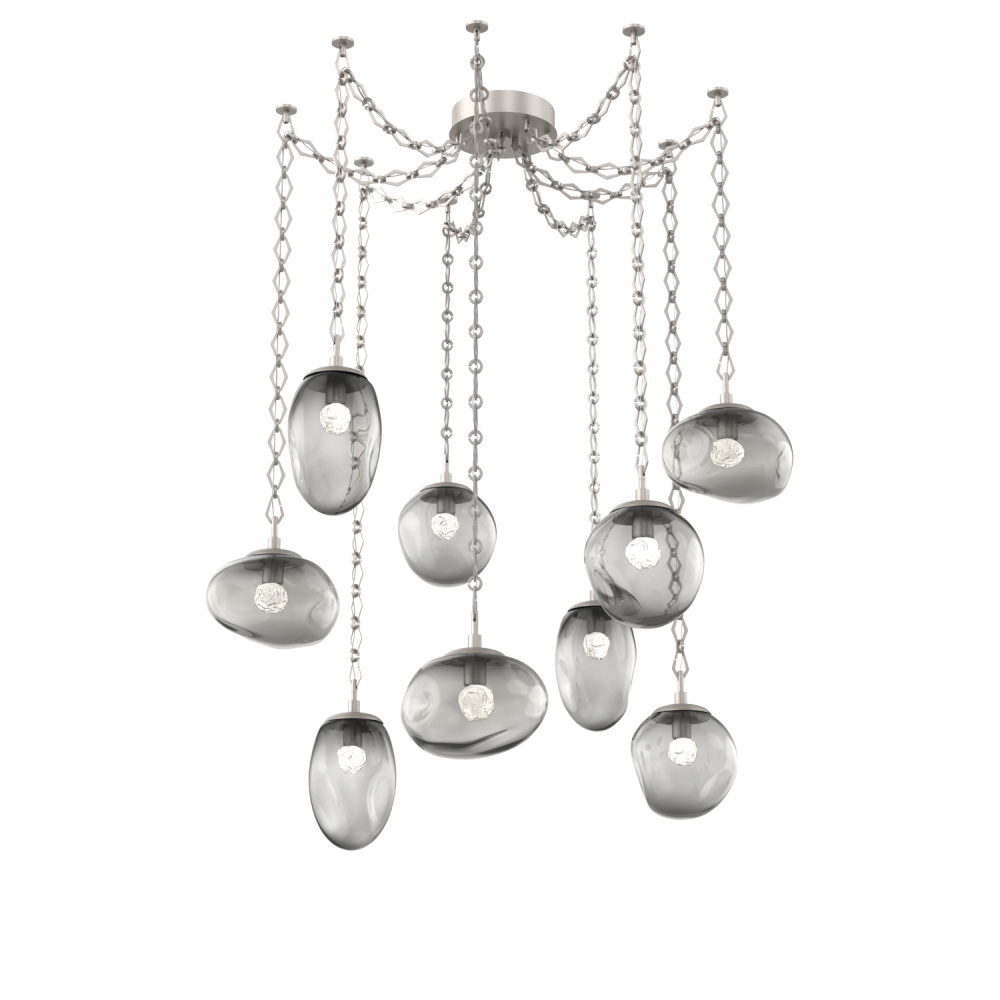 Cosmos LED Multi Light Pendant Beige Silver