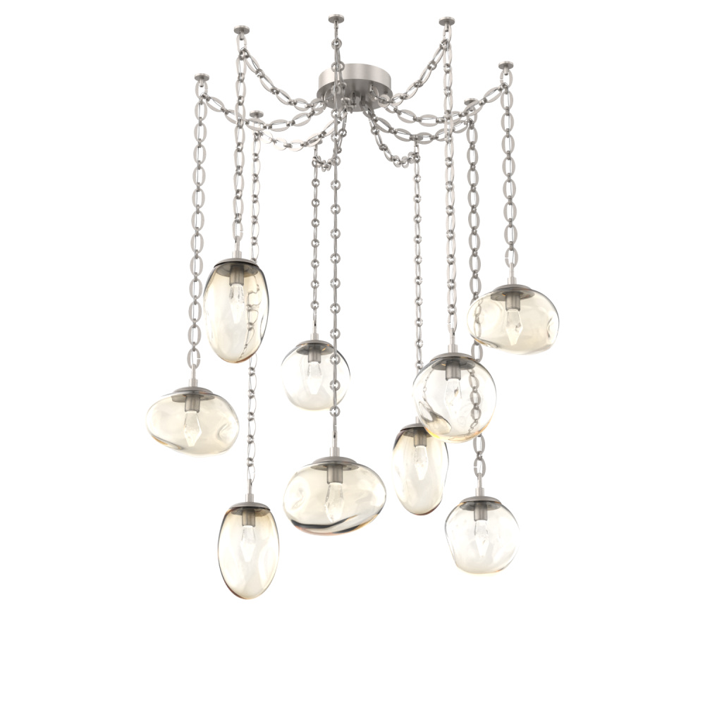 Cosmos LED Multi Light Pendant Beige Silver