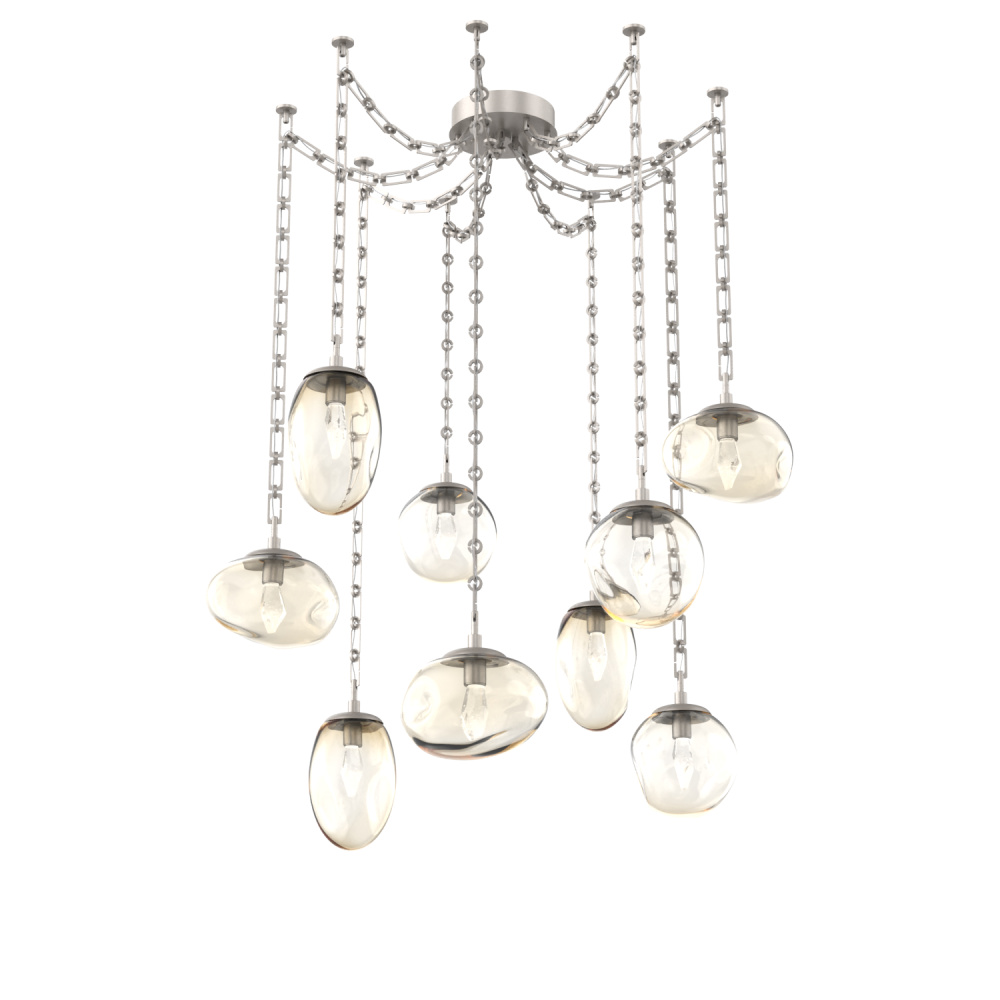 Cosmos LED Multi Light Pendant Beige Silver