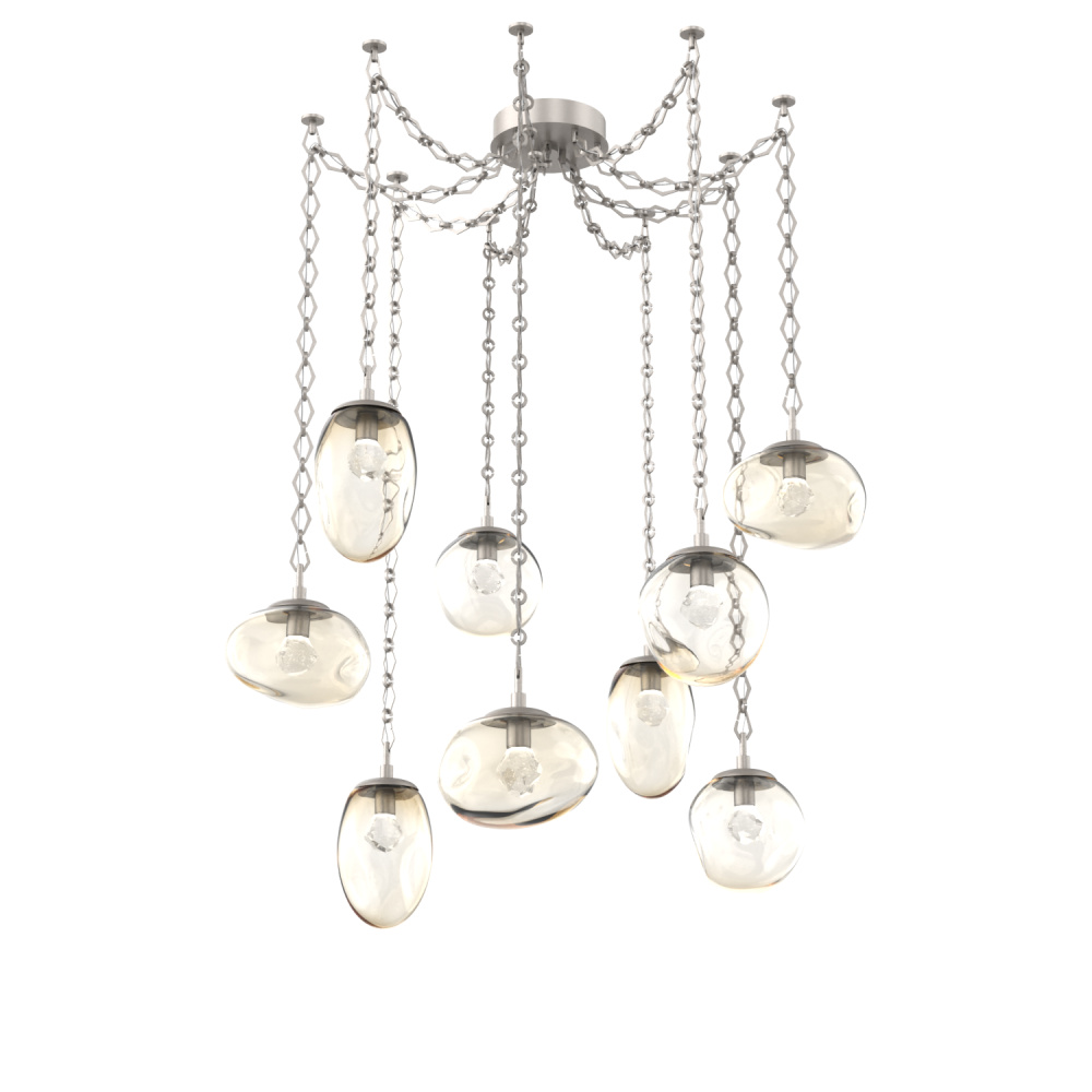 Cosmos LED Multi Light Pendant Beige Silver