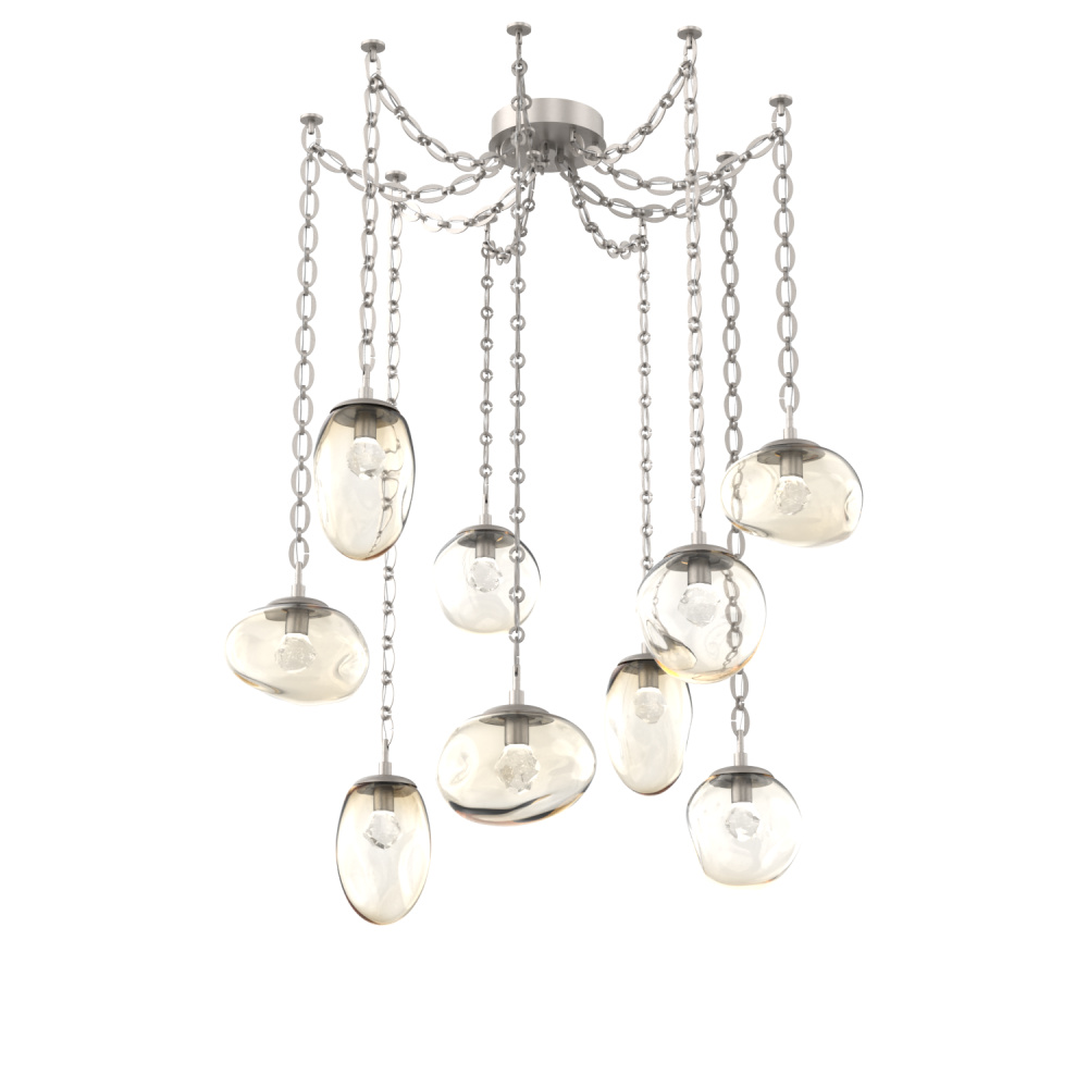 Cosmos LED Multi Light Pendant Beige Silver