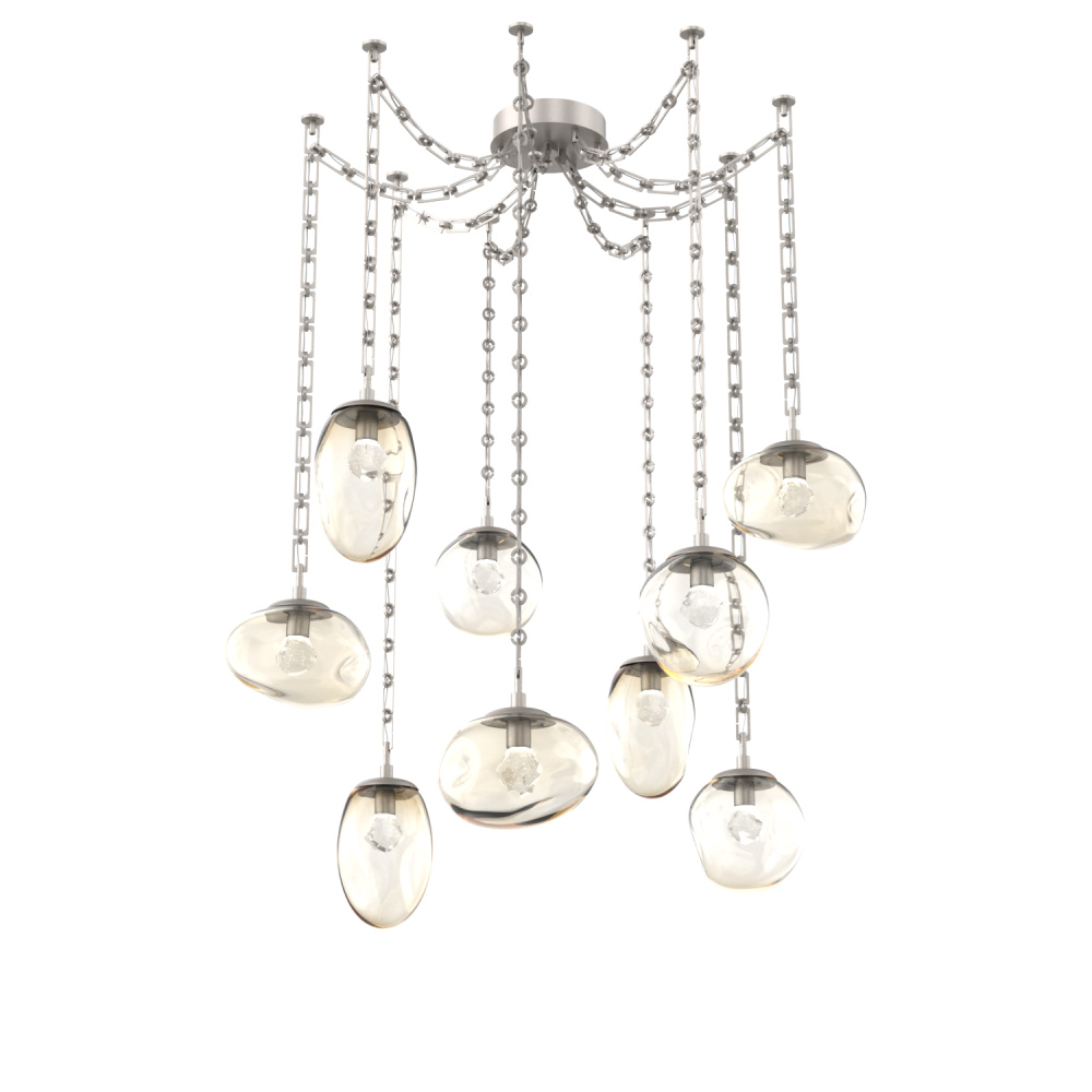 Cosmos LED Multi Light Pendant Beige Silver