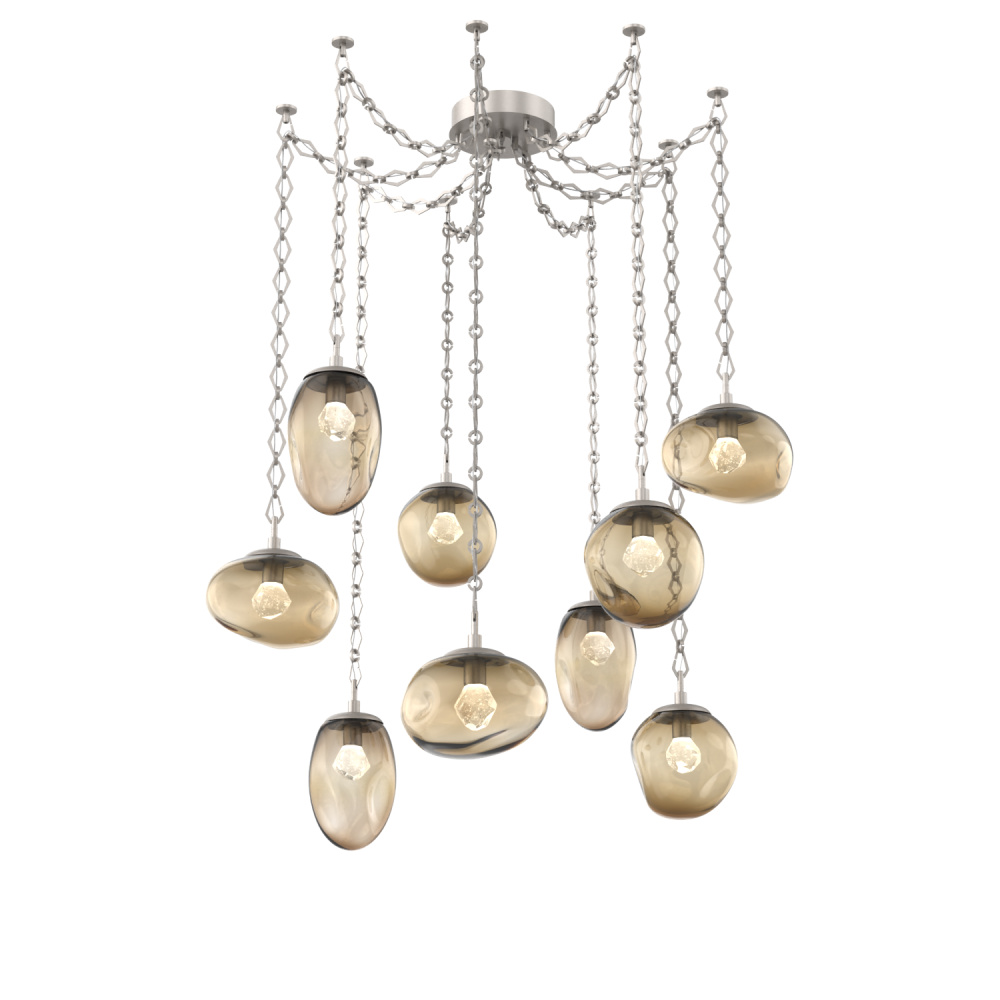 Cosmos LED Multi Light Pendant Beige Silver