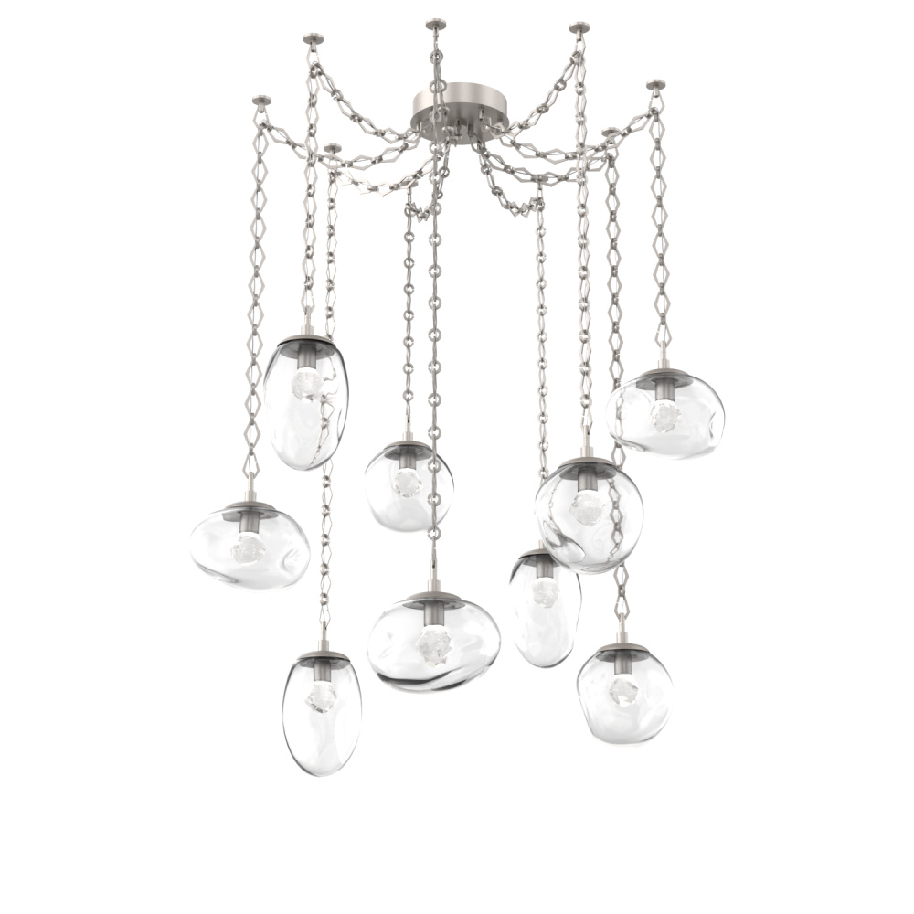 Cosmos LED Multi Light Pendant Beige Silver
