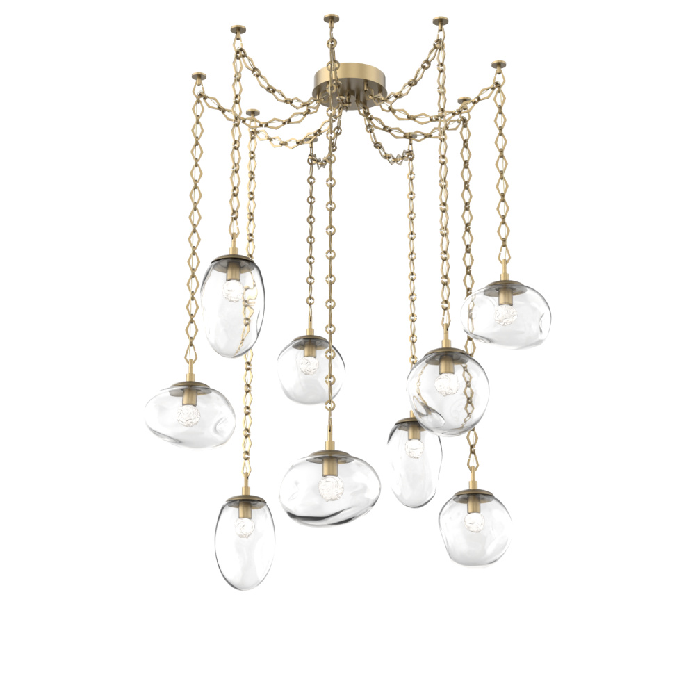Cosmos LED Multi Light Pendant Gilded Brass