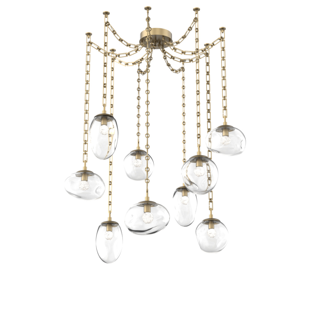 Cosmos LED Multi Light Pendant Gilded Brass