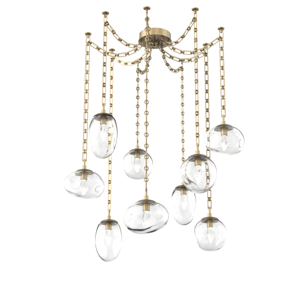 Cosmos LED Multi Light Pendant Gilded Brass