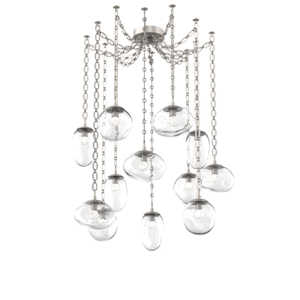 Cosmos LED Multi Light Pendant Beige Silver