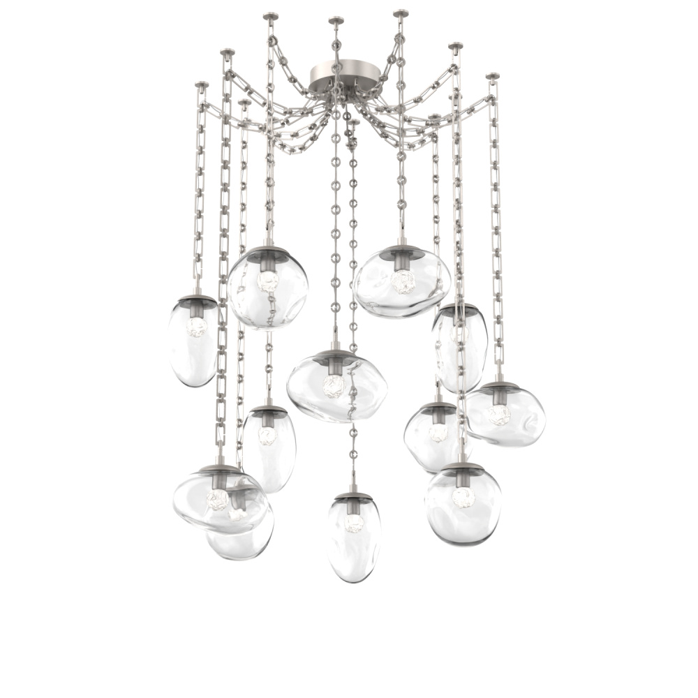 Cosmos LED Multi Light Pendant Beige Silver