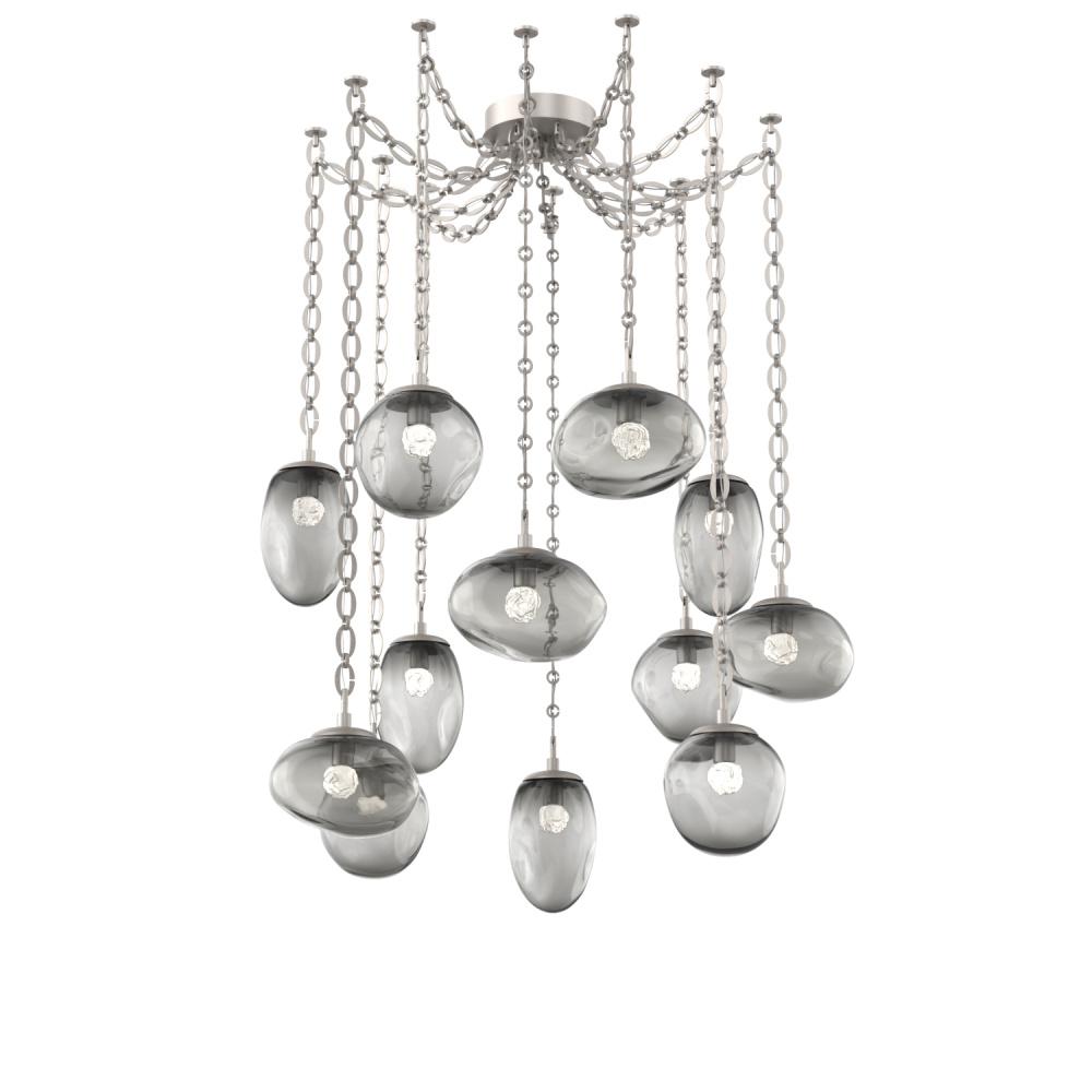 Cosmos LED Multi Light Pendant Beige Silver