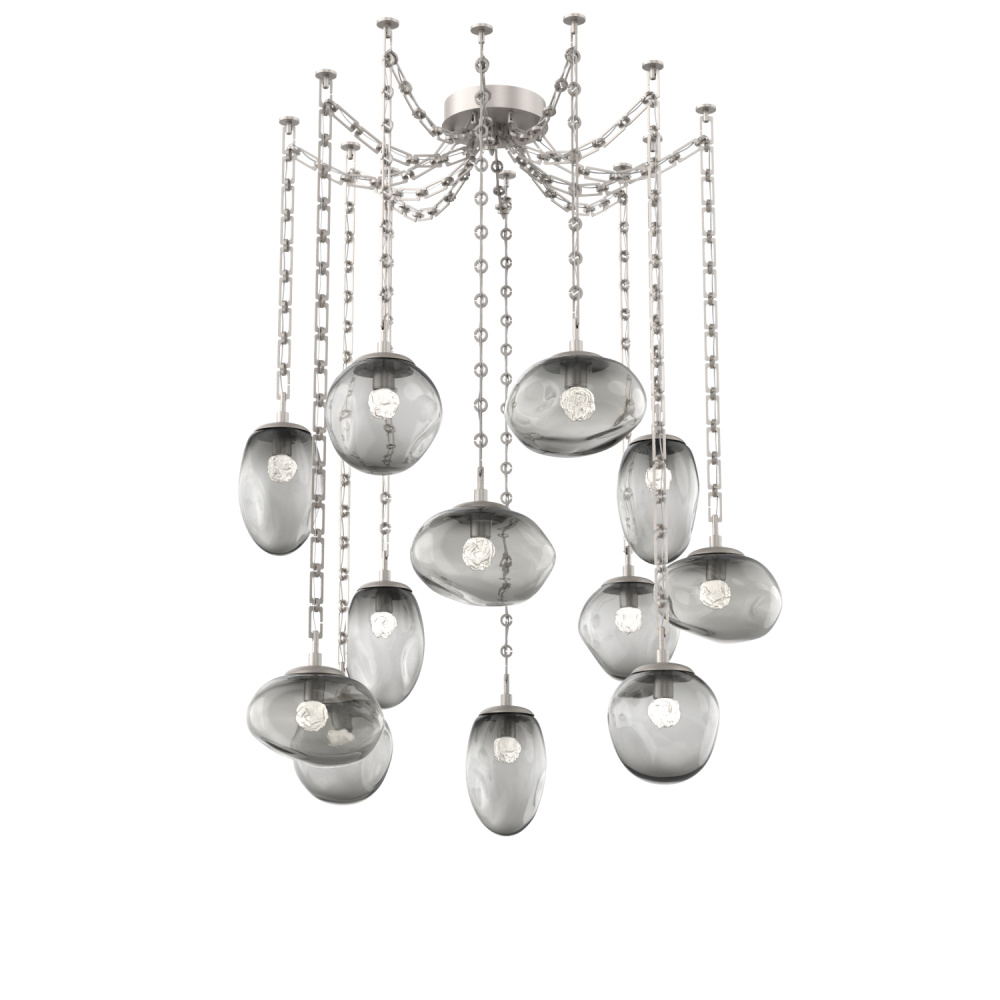 Cosmos LED Multi Light Pendant Beige Silver