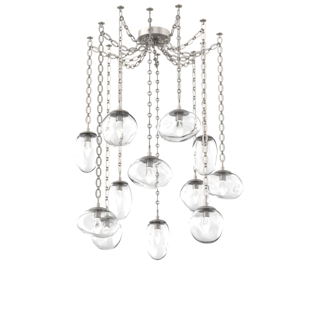 Cosmos LED Multi Light Pendant Beige Silver