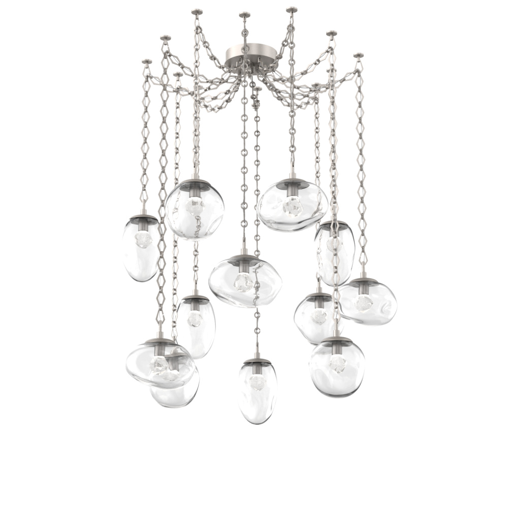 Cosmos LED Multi Light Pendant Beige Silver