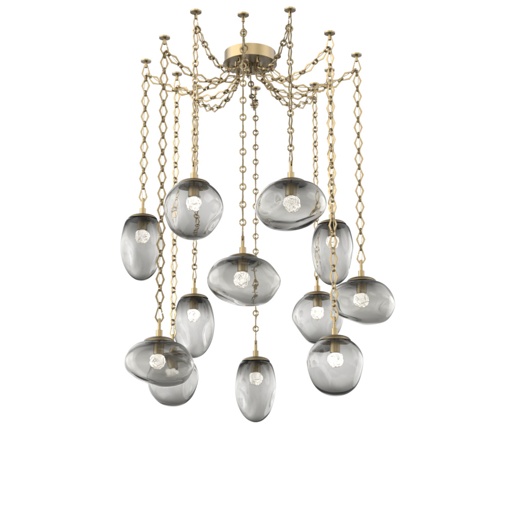 Cosmos LED Multi Light Pendant Gilded Brass