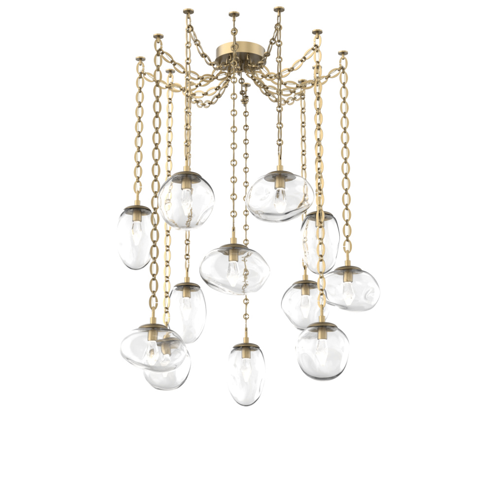 Cosmos LED Multi Light Pendant Gilded Brass